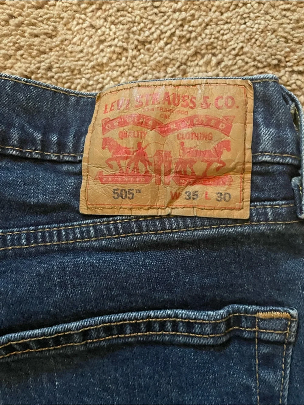 Levi's Dark Blue Straight Leg Men's Jeans